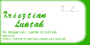 krisztian luptak business card